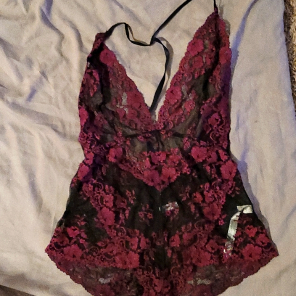 FP Lacey Magenta/Black onesy lingerie BNWTIB SMALL - Picture 6 of 10